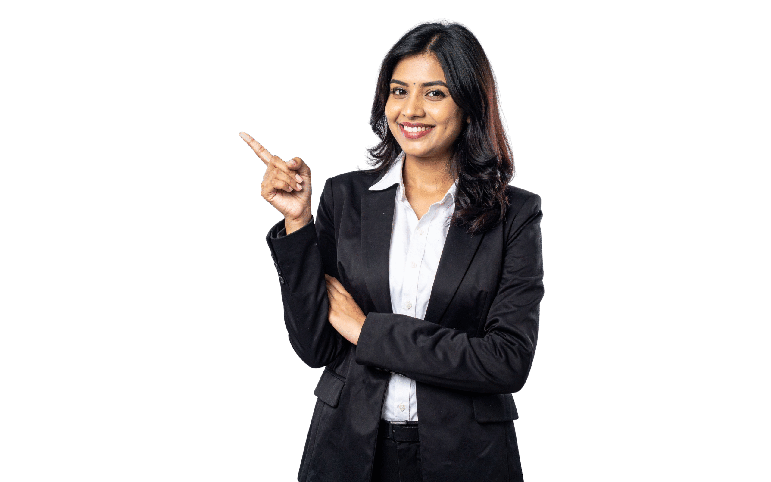 Financial professional smiling with arms crossed